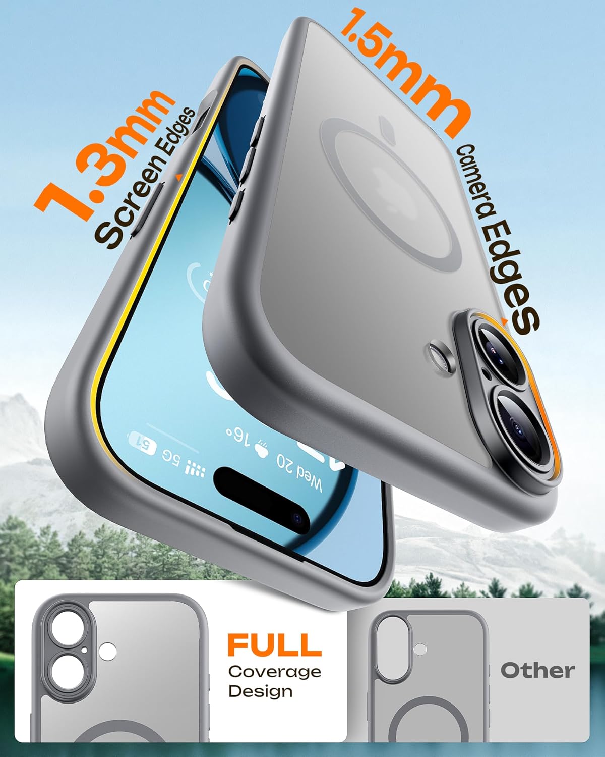 iPhone 17 Hoesje - Grijs - Matte Armor MagSafe Back Cover