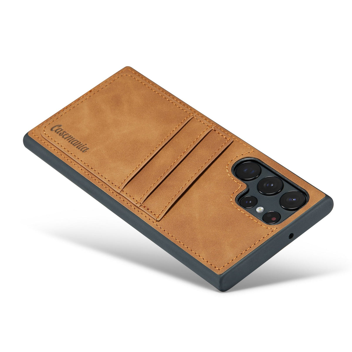 Samsung Galaxy S23 Ultra Hoesje - Sienna Brown - Back Cover met Pasjeshouder