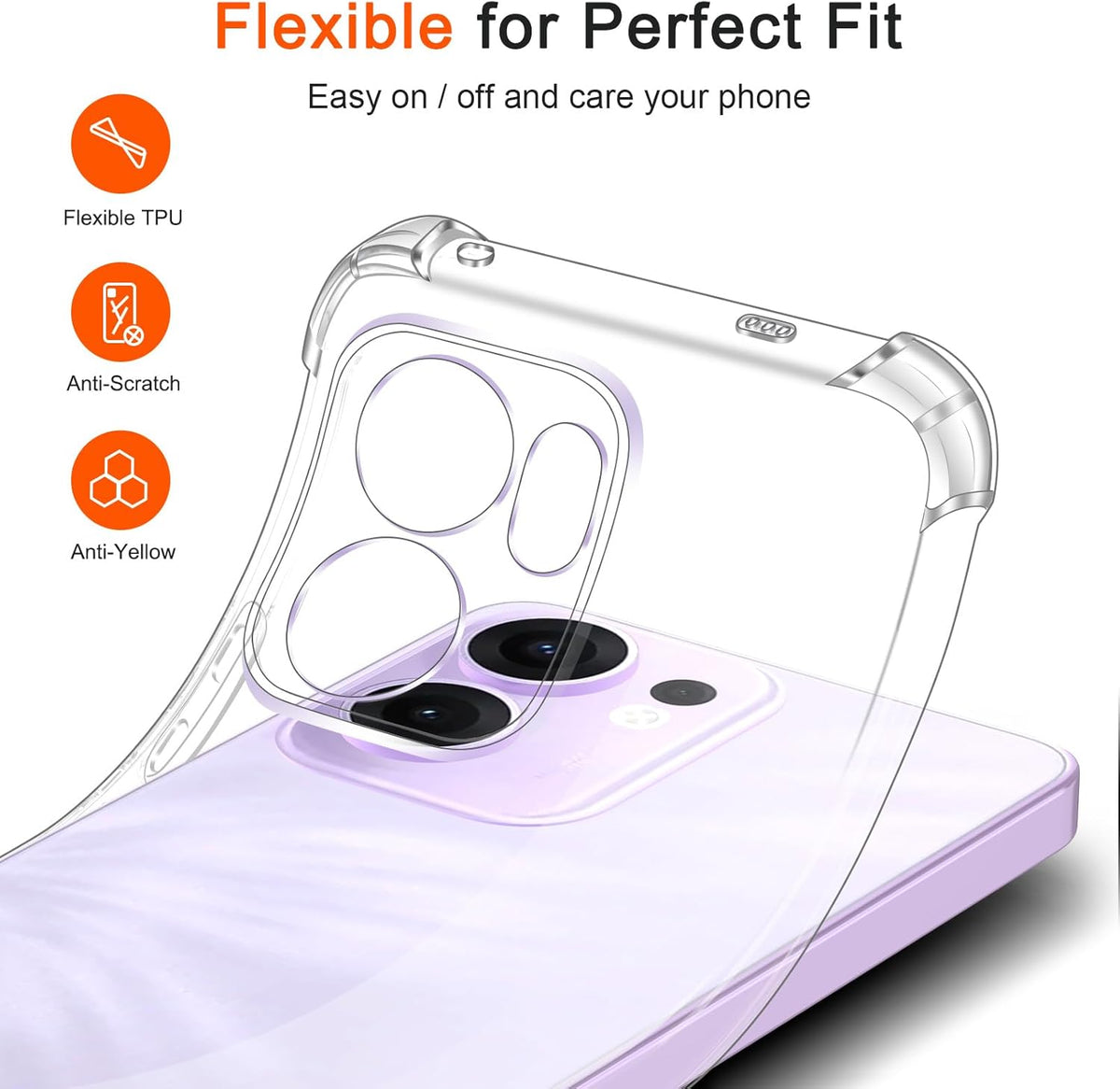 Oppo Reno 13 Hoesje - Transparant - Anti-Shock Back Cover