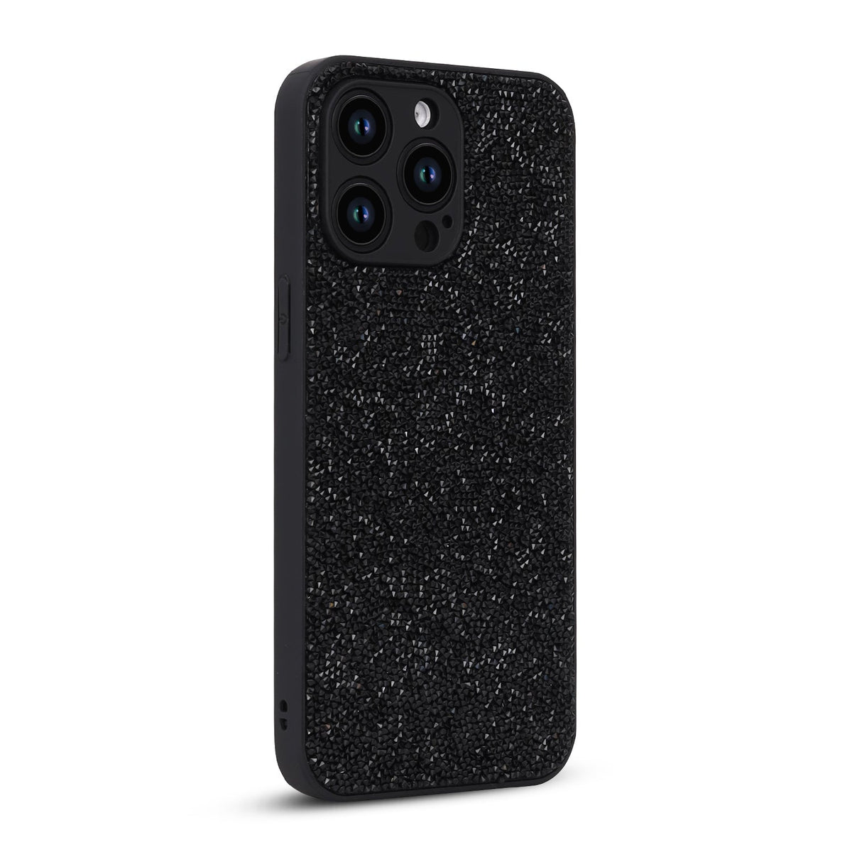 Apple iPhone 12 Pro Hoesje - Zwart - Diamant Glitter Back Cover
