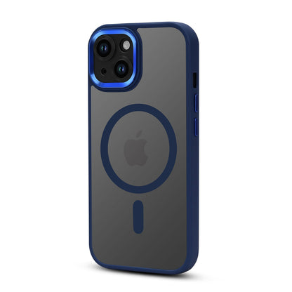 Apple iPhone 15 Hoesje - Blauw - Bumper MagSafe Back Cover