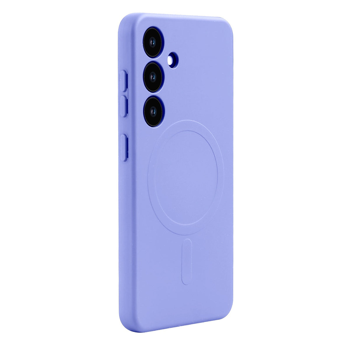 Samsung Galaxy S25 Plus Hoesje - Paars - Liquid Siliconen MagSafe Back Cover met Magneetring