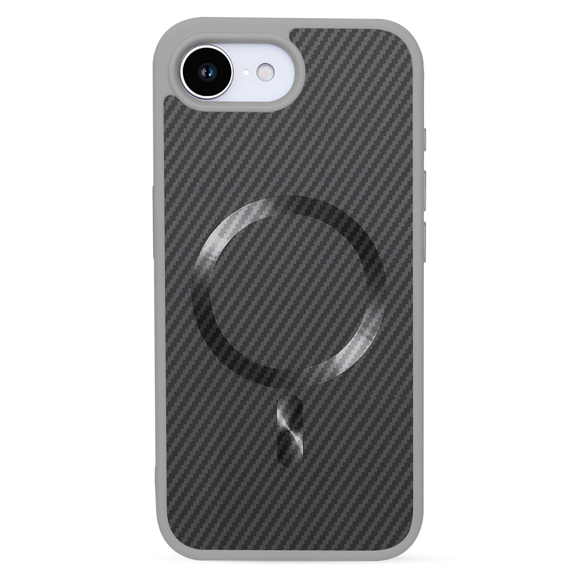 Apple iPhone 16e Hoesje - Grijs - Carbon MagSafe Back Cover