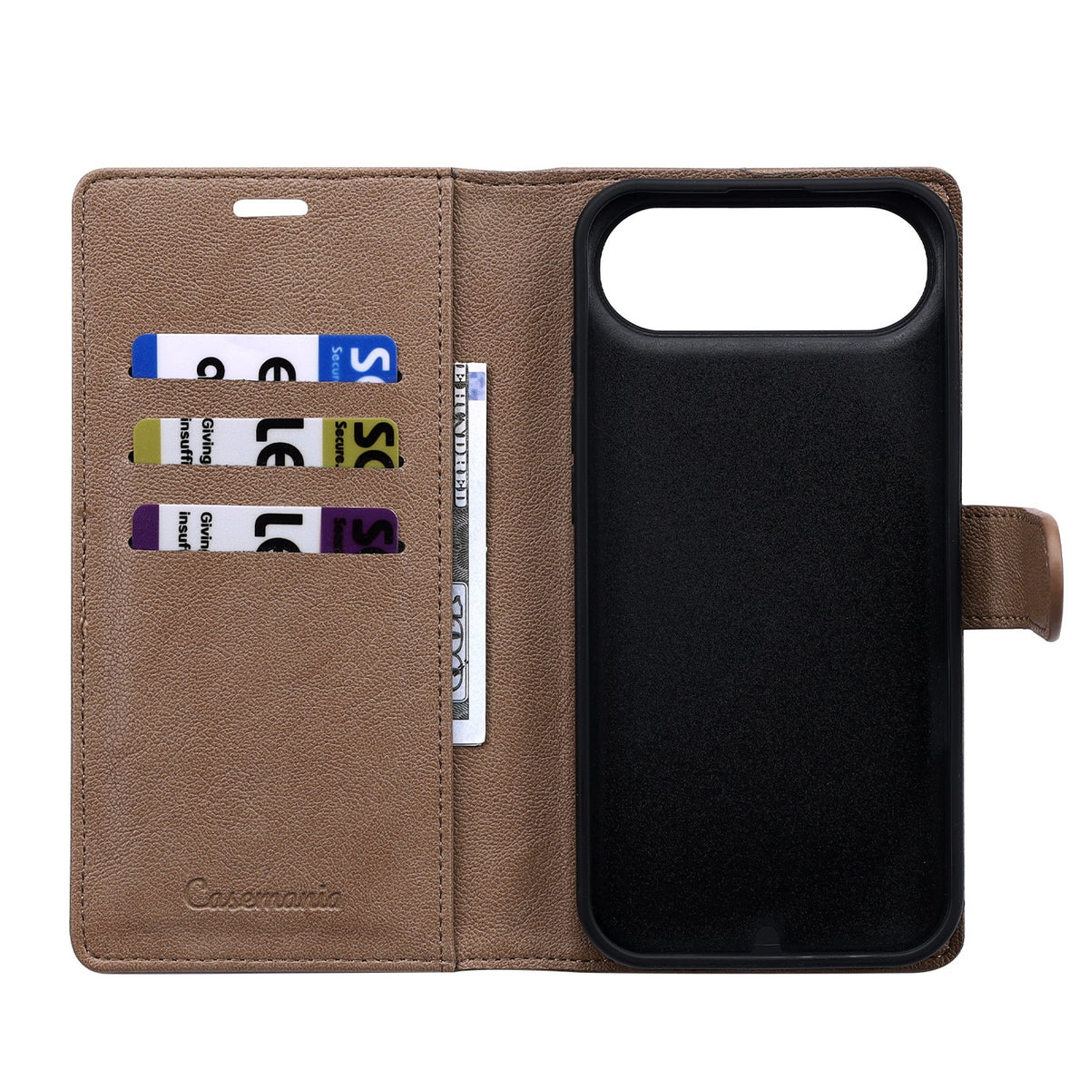 Apple iPhone Air Hoesje - Mocha Brown - 2 in 1 MagSafe Bookcase