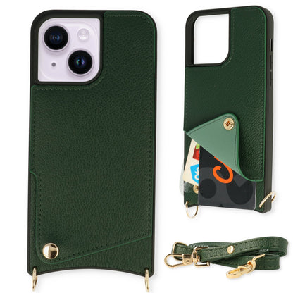 iPhone 13 Hoesje - Groen - Back Cover met Pols Bandje