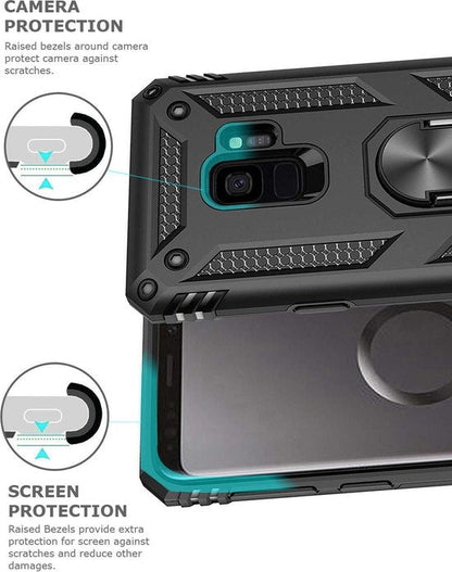 Samsung Galaxy S9 Case - Armour Kickstand - Black Back Cover