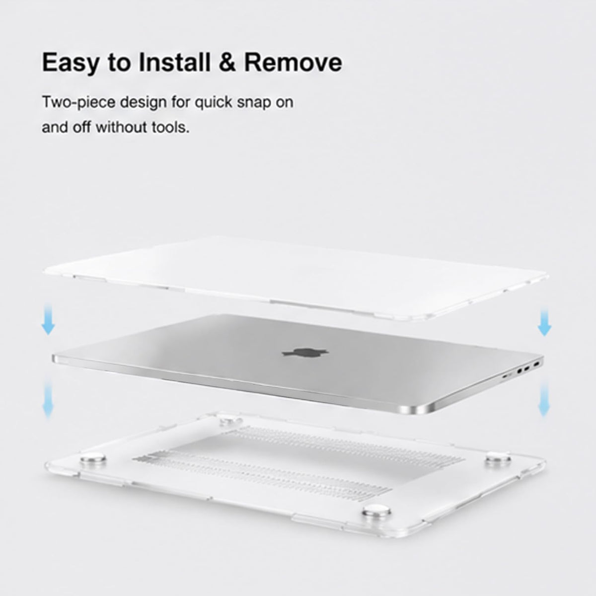 Apple MacBook Pro M5/M4/M3/M2/M1 (16-inch) - Transparant - Laptop Hardcase Cover met Ventilatie-openingen
