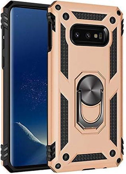 Samsung Galaxy S10e Hoesje - Goud - Armor Kickstand Back Cover