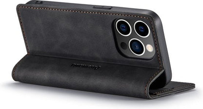 iPhone 14 Pro Max Hoesje - Charcoal Gray - Dunne Bookcase
