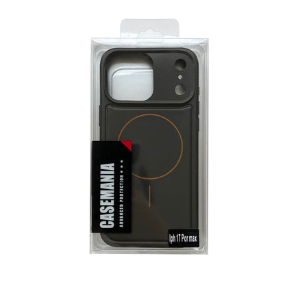 Apple iPhone 17 Pro Max Hoesje - Metallic Zwart - Matte Siliconen MagSafe Back Cover
