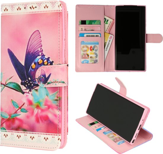 Samsung Galaxy S23 Ultra Hoesje - Vlinder - Print Bookcase