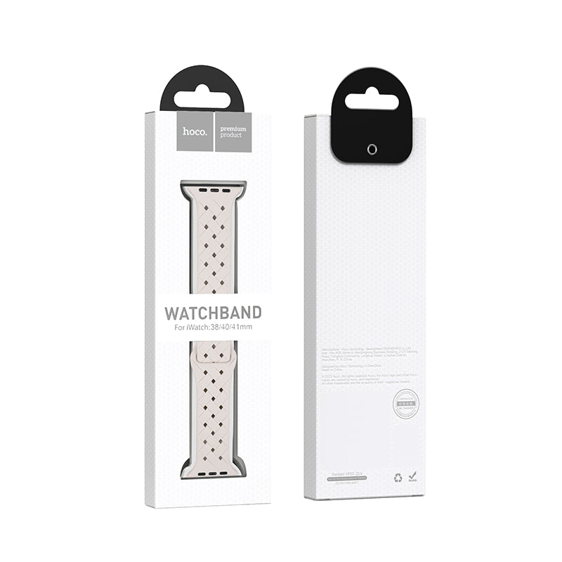 Apple Watch Bandje 38/40/41/42 mm - Hoco Flexible WA16 Siliconen - Turquoise
