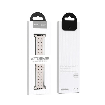Apple Watch Bandje 38/40/41/42 mm - Hoco Flexible WA16 Siliconen - Turquoise