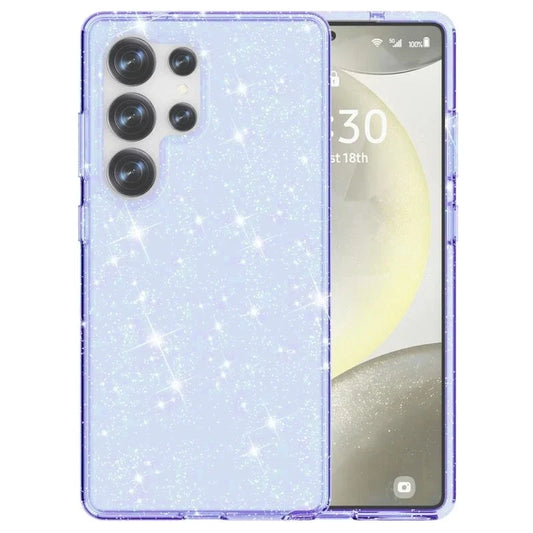 Samsung Galaxy S25 Ultra Hülle - Blau - Glitzer-Backcover