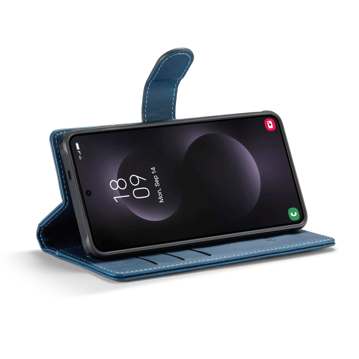 Samsung Galaxy S25 Edge Hoesje - Navy Blue - Luxe 2 in 1 MagSafe Bookcase