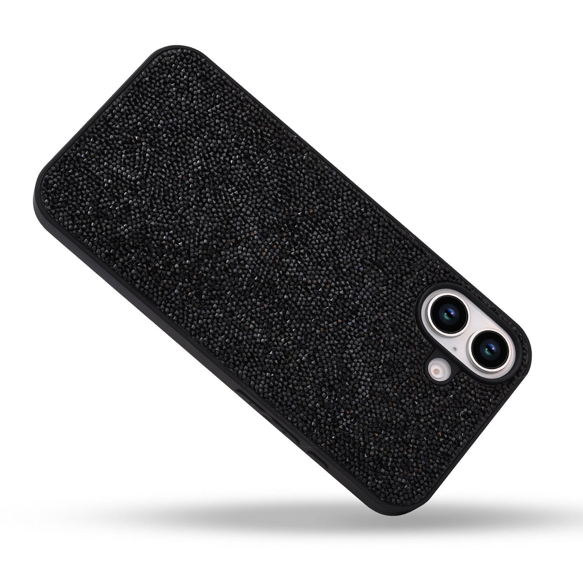 Apple iPhone 16 Plus Hoesje - Zwart - Diamant Glitter Back Cover