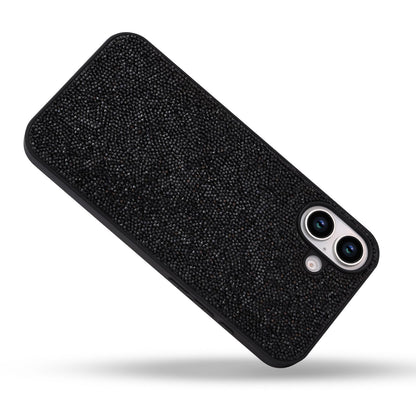 Apple iPhone 16 Hoesje - Zwart - Diamant Glitter Back Cover