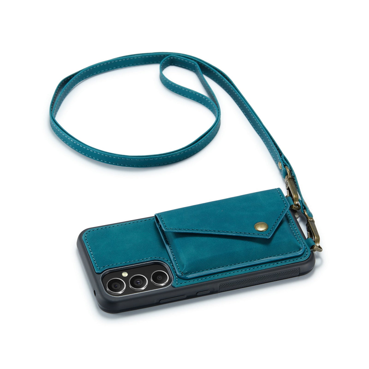 Samsung Galaxy S23 Plus Hoesje - Emerald Green - Luxe Back Cover met Telefoonkoord