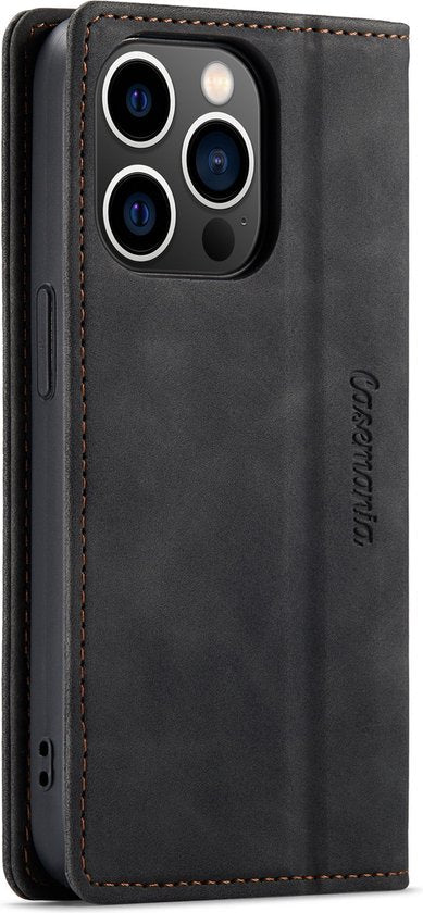 Apple iPhone 14 Pro Hoesje - Charcoal Gray - Dunne Bookcase