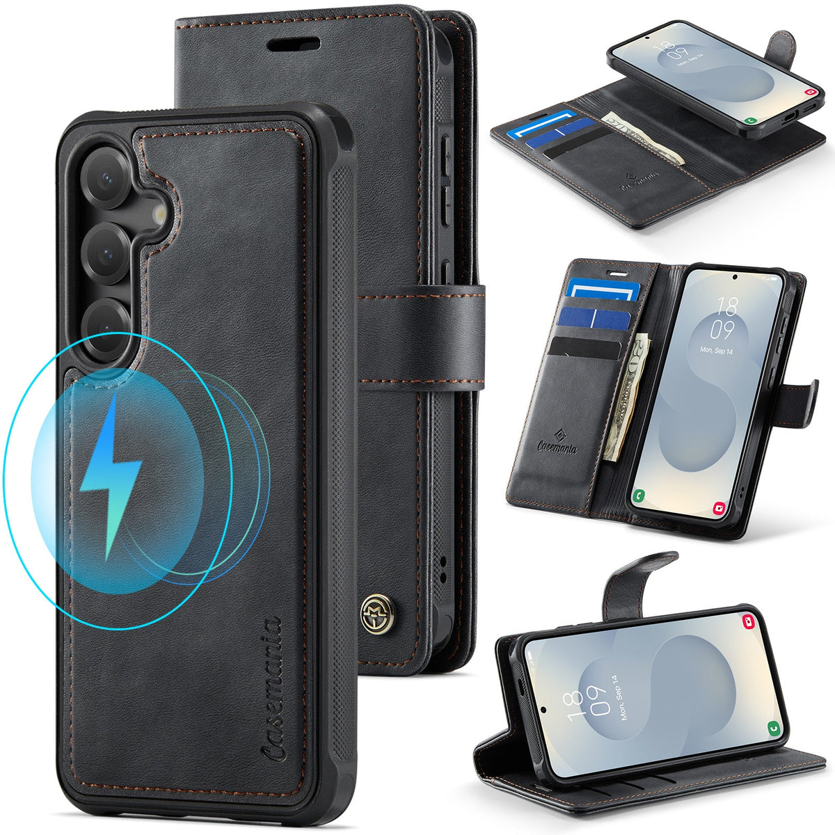 Samsung Galaxy S26 Plus Hoesje - Charcoal Gray - 2 in 1 MagSafe Bookcase