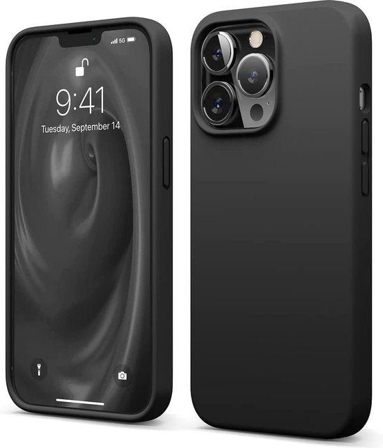 Apple iPhone 13 Pro Case - Black - Silicone Back Cover