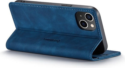 Apple iPhone 14 Plus Hülle - Navy Blue - Schlanke Klapphülle mit Kartenfach