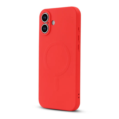 Apple iPhone 16 Case - Red - Liquid Silicone MagSafe Back Cover