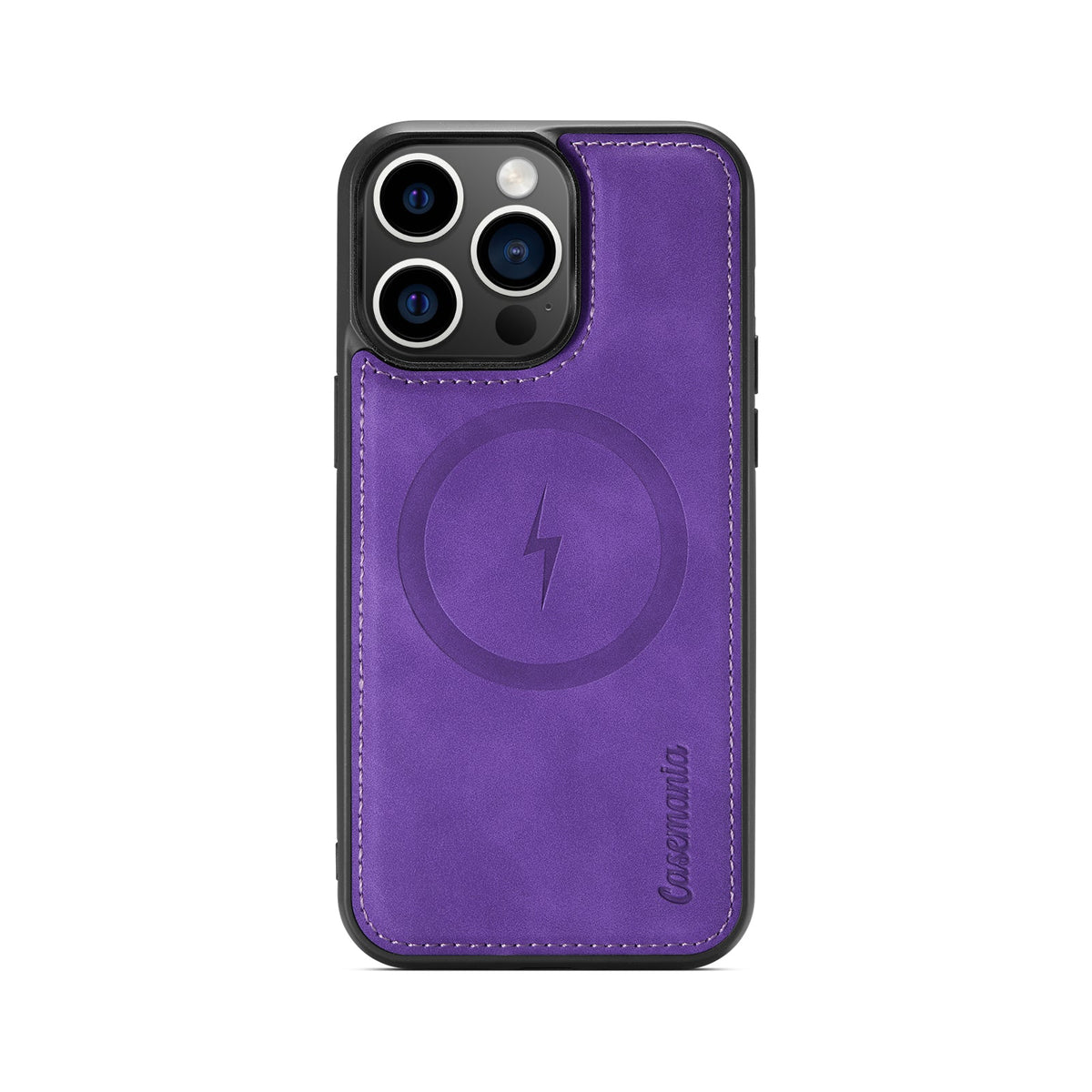 Apple iPhone 15 Hoesje - Dark Purple - 2 in 1 MagSafe Bookcase