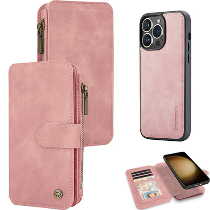 Apple iPhone 15 Pro Case - Pale Pink - 2-in-1 Flip Case with Zipper