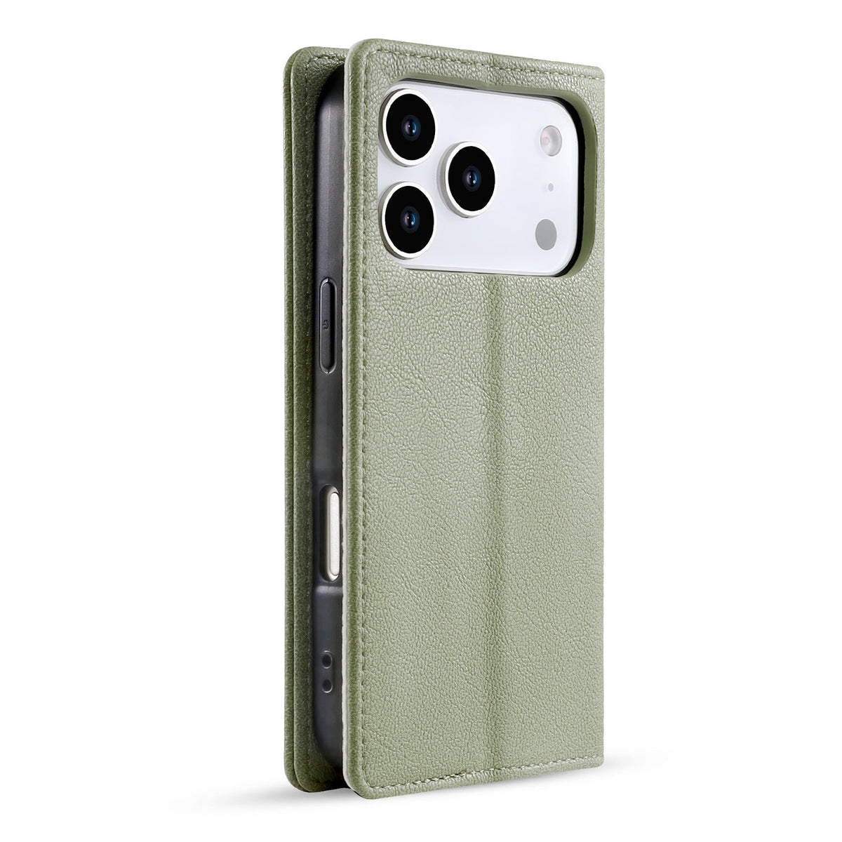Apple iPhone 17 Pro Max Case - Matcha Green - Slim Leather-Look Back Cover