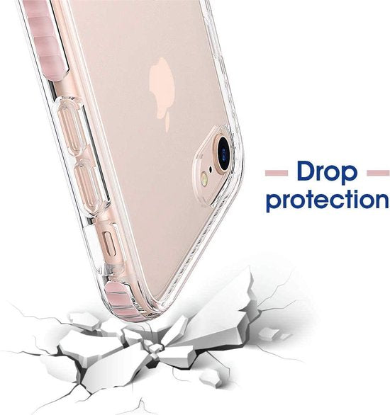 Apple iPhone 7 Hoesje - Roze - Anti-Shock Back Cover