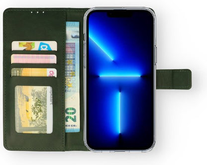 Apple iPhone 11 Pro Max Hülle - Grün - Klapphülle mit Kartenfach