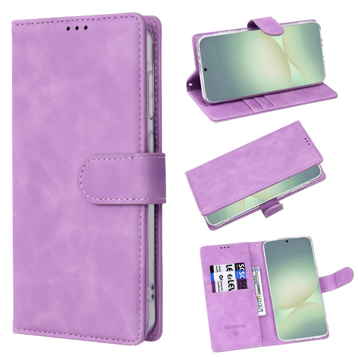 Samsung Galaxy A36 Hoesje - Bright Lila - Luxe Bookcase met Pasjeshouder
