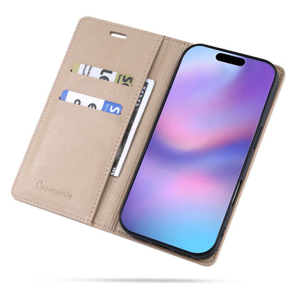Apple iPhone 18 Pro Max Hoesje - Soft Beige - Dunne Leather-look Back Cover