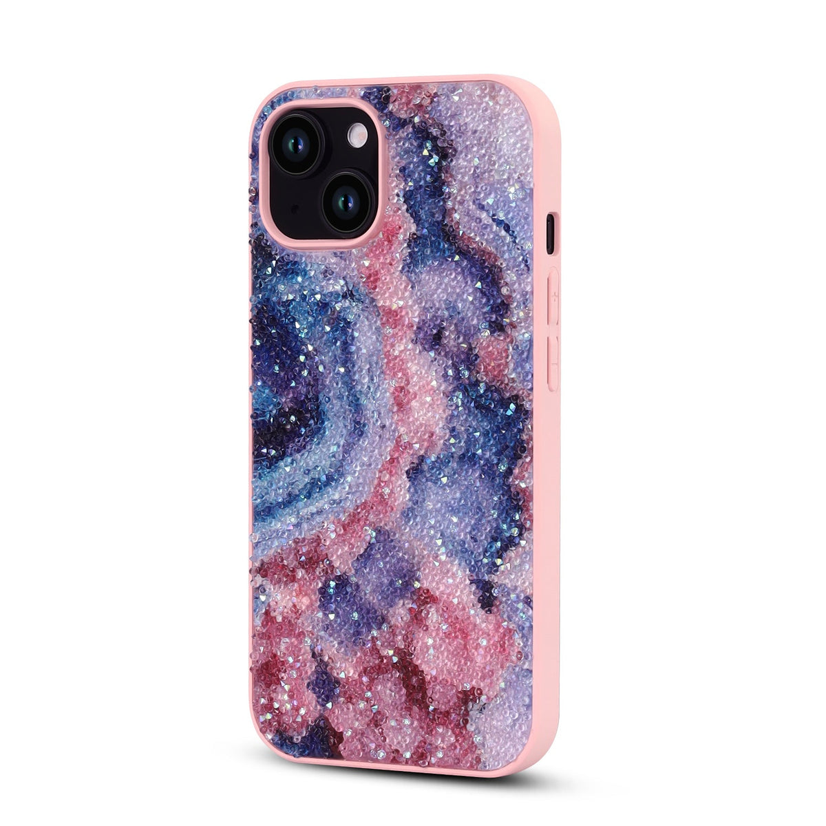 Apple iPhone 14 Hoesje - Nova - Diamant Marmer Glitter Back Cover