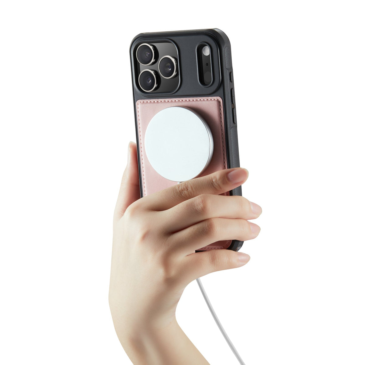 Apple iPhone 17 Pro Max Hoesje - Pale Pink - Luxe 2 in 1 MagSafe Bookcase