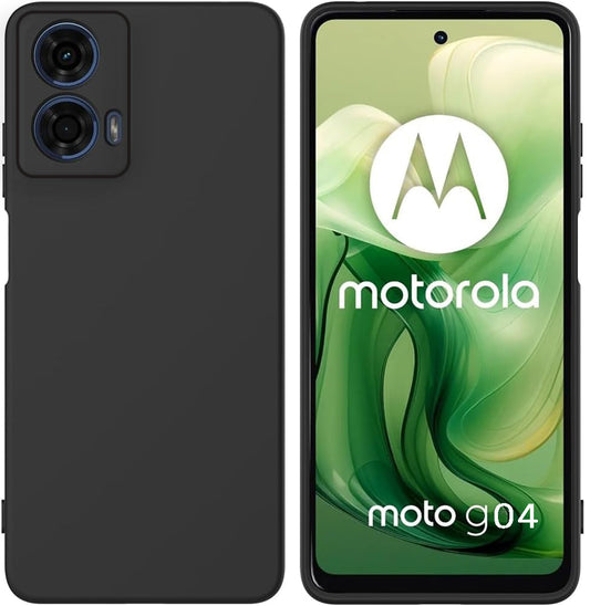 Motorola Moto G04 Case - Black - Silicone Back Cover