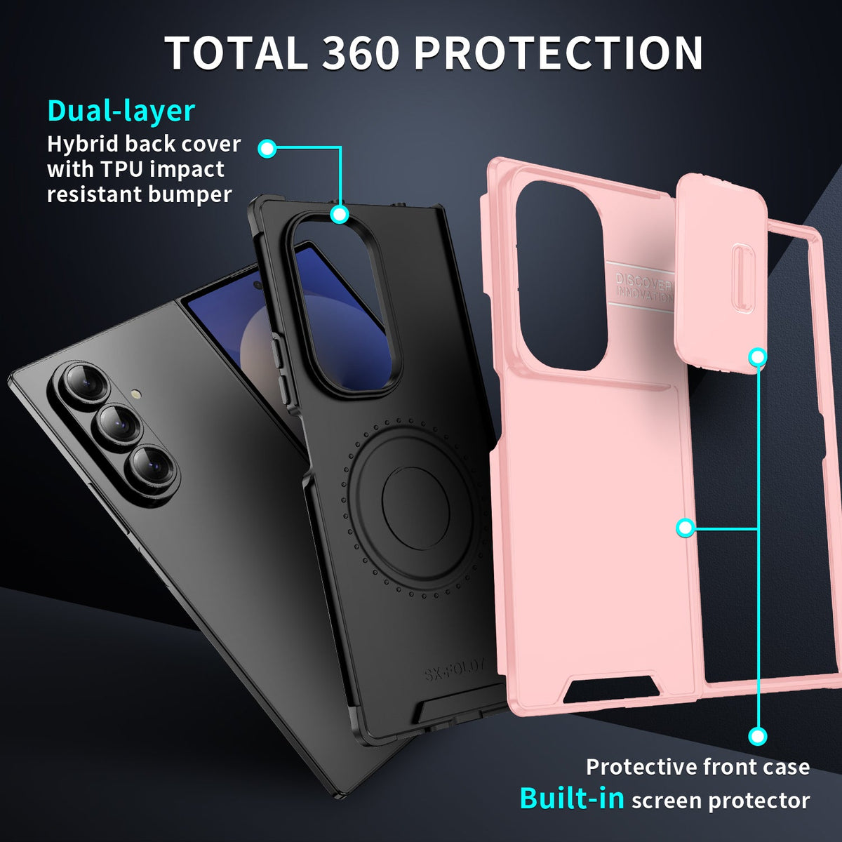 Samsung Galaxy Z Fold 7 Hoesje - Roze - Shockproof Siliconen Back Cover