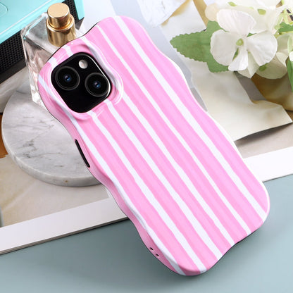 Apple iPhone 12 Hoesje - Roze - Wave Edge Back Cover