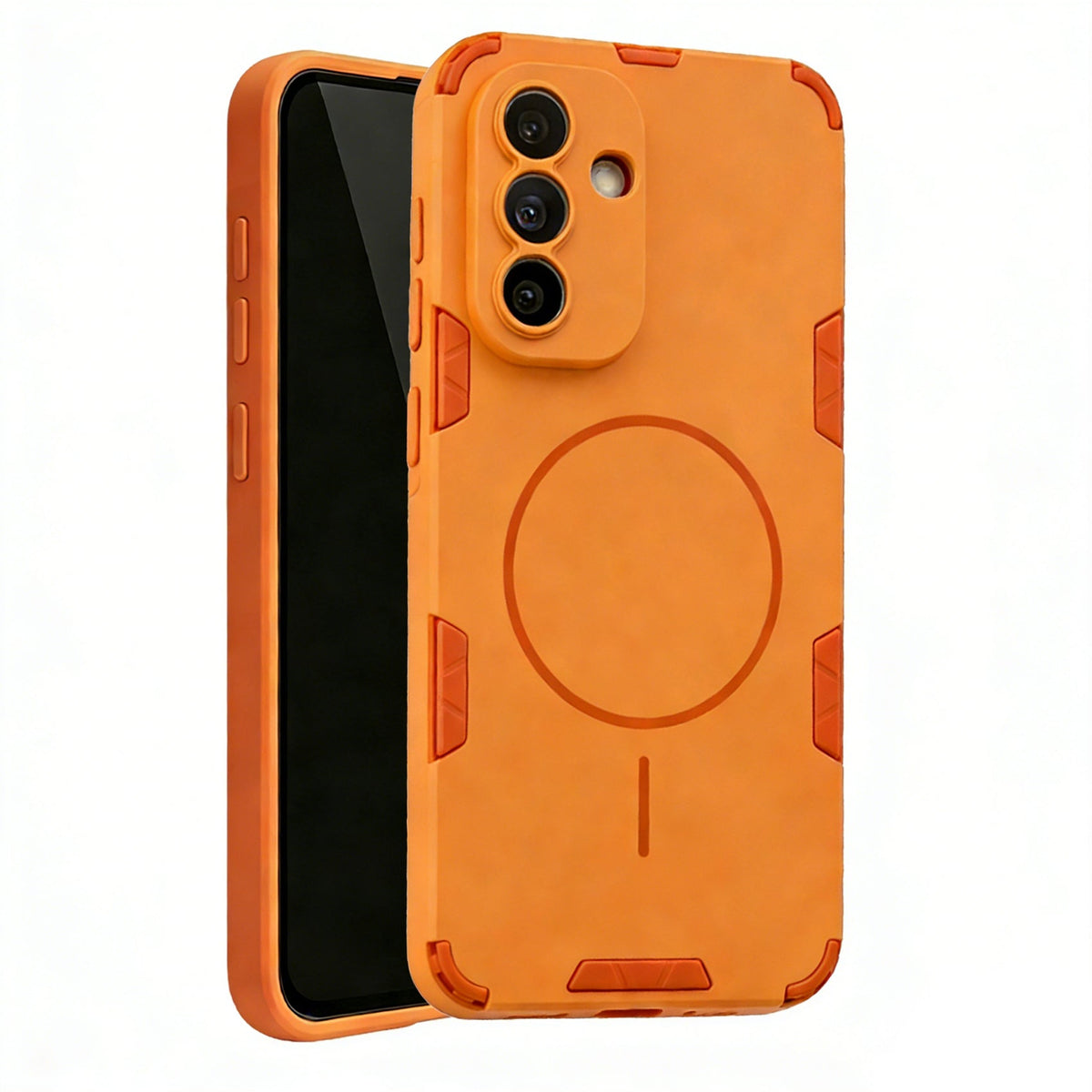 Samsung Galaxy A57 Hoesje - Matte Oranje - Frosted Matte Hardcase MagSafe Back Cover