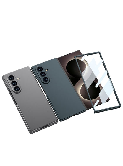 Samsung Galaxy Z Fold8 / Fold 7 Hoesje - Grijs - Ultradun Back Cover met Ingebouwde Screenprotector