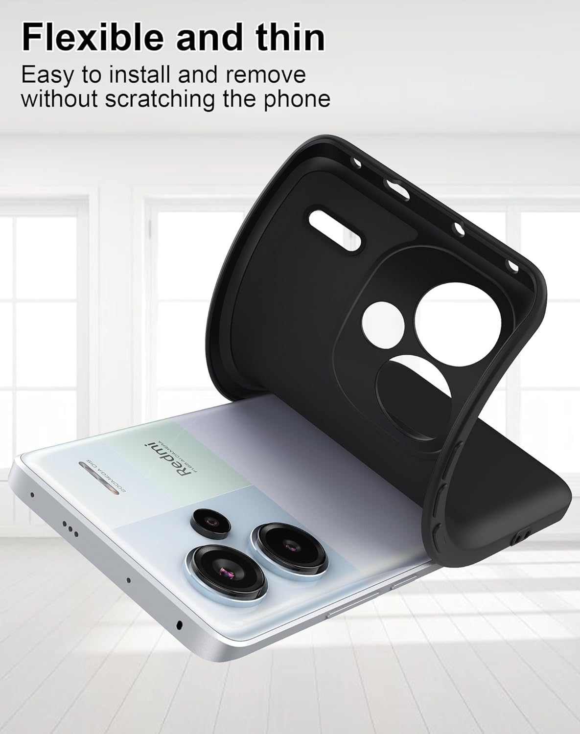 Note 13 Pro Plus Hoesje - Zwart - Siliconen Back Cover
