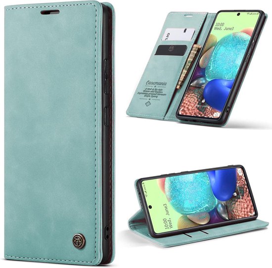 Oppo A54 5G & A74 5G Hoesje - Aqua Blue - Dunne Bookcase