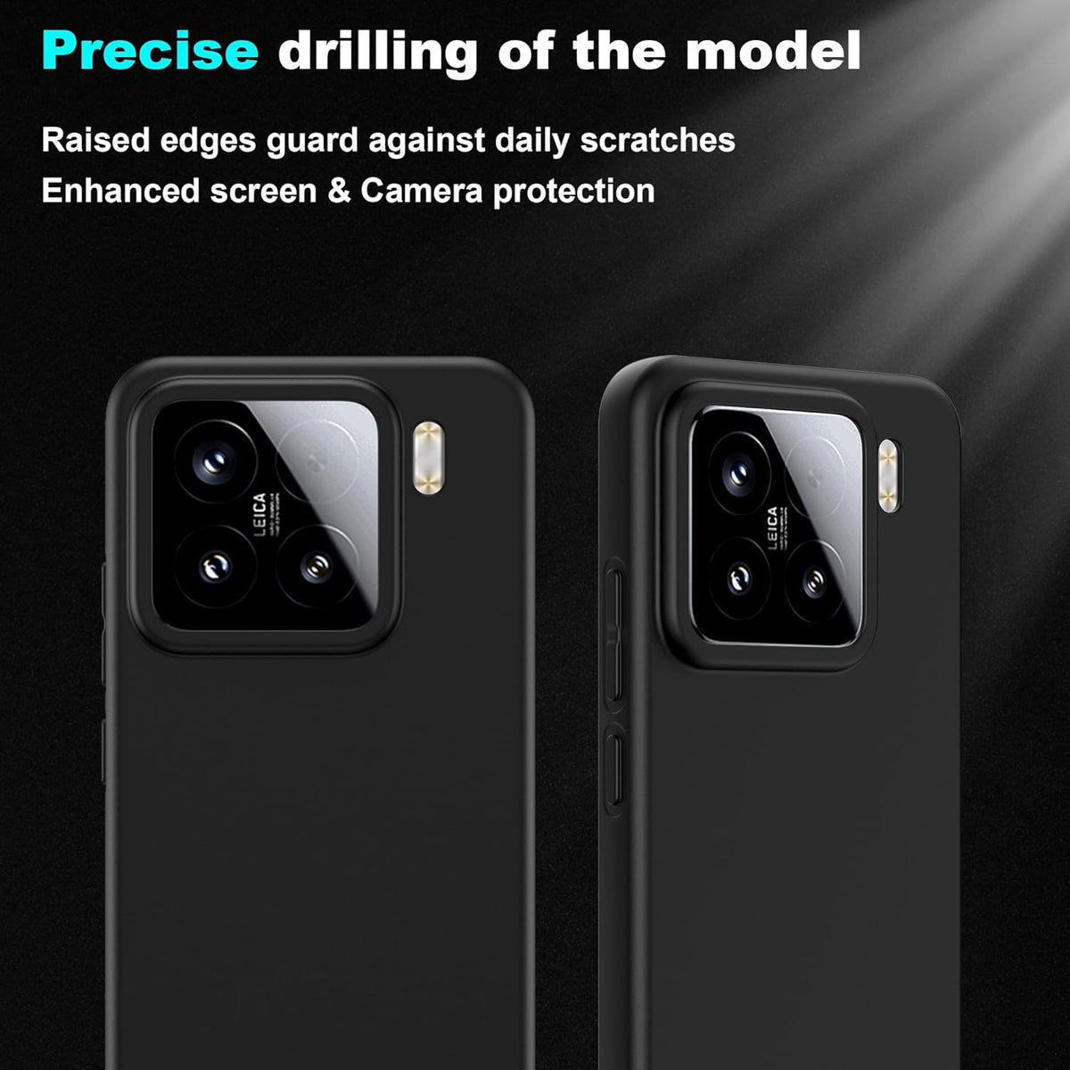 Coque Xiaomi 15 - Noir - Étui arrière en silicone
