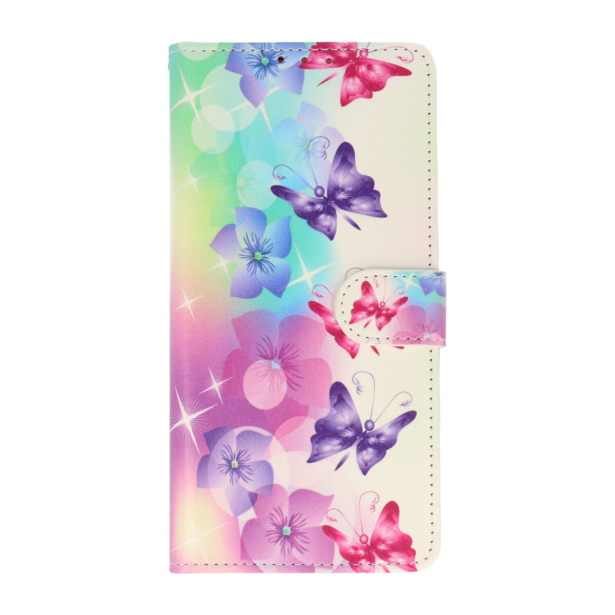 Apple iPhone 17 Hoesje - Bloemen en Vlinders - Print Bookcase