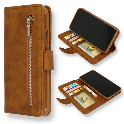Samsung Galaxy A26 Hoesje - Bruin - Luxe Bookcase met Rits
