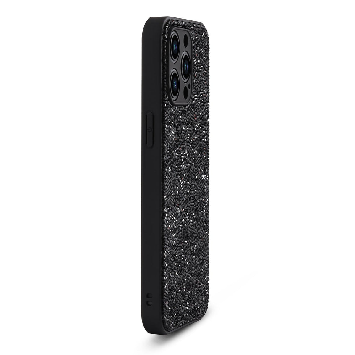 Apple iPhone 12 Pro Hoesje - Zwart - Diamant Glitter Back Cover