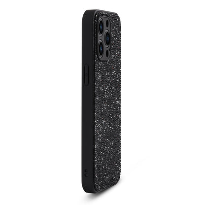 Apple iPhone 15 Pro Hoesje - Zwart - Diamant Glitter Back Cover