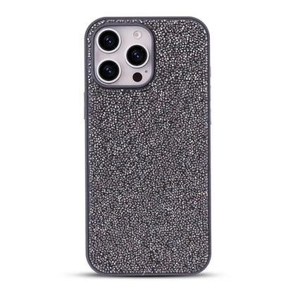 Apple iPhone 16 Pro Hoesje - Zilver - Diamant Glitter Back Cover