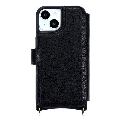 Apple iPhone 13 Hoesje - Zwart - 'Amsterdam' Magnetische Wallet Case met Pasjeshouders en